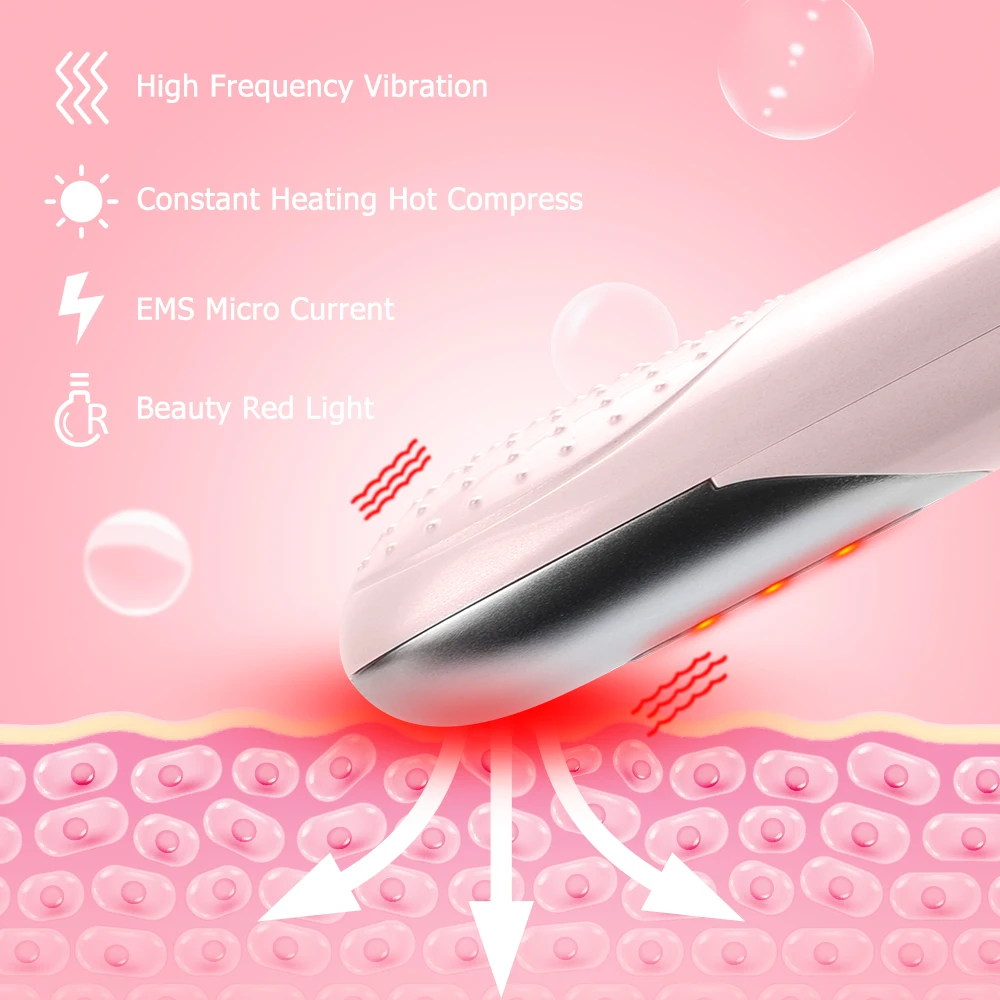 4 In 1 EMS Electric Eye Massager LED Photon Therapy Hot Compress
