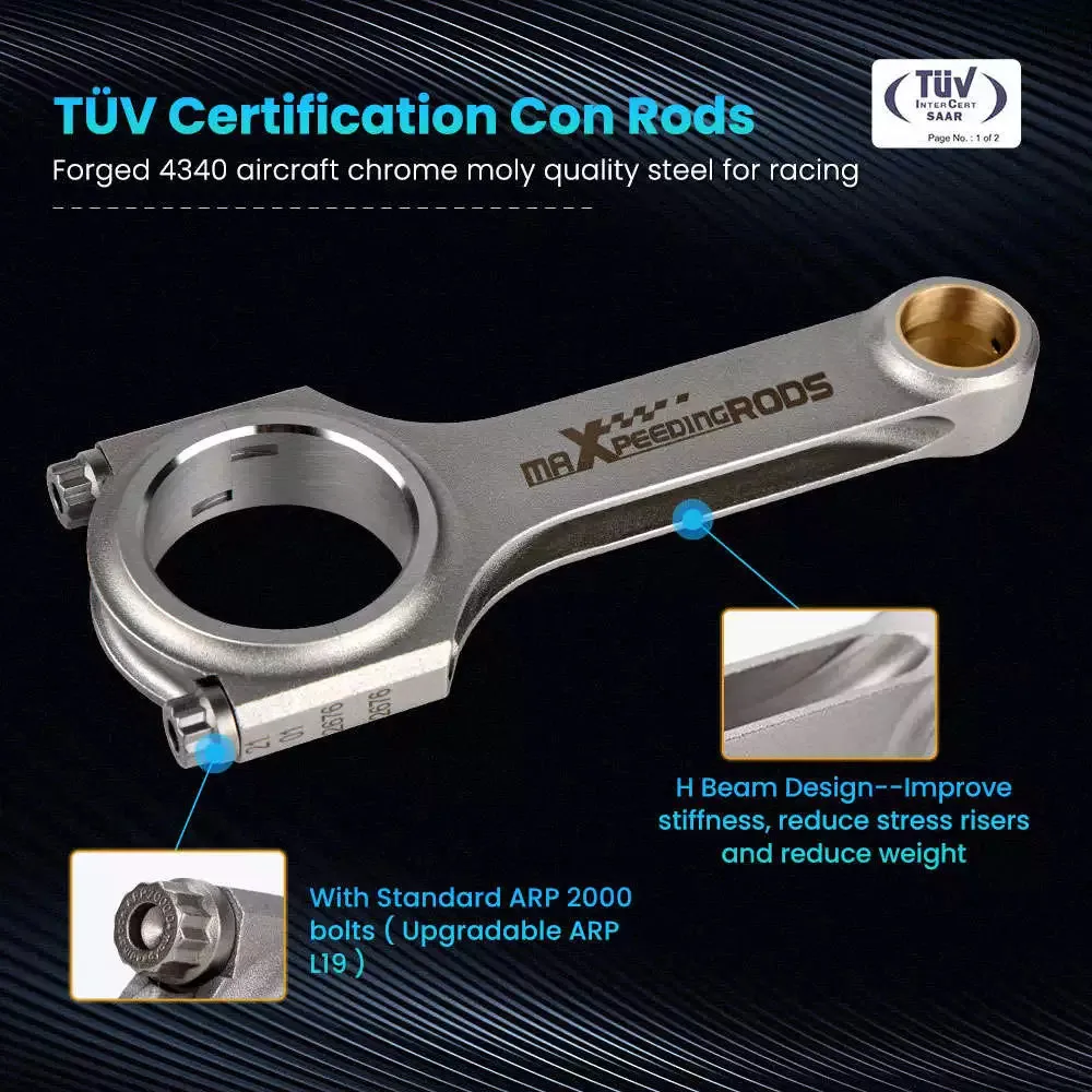 maXpeedingrods Connecting Rods + ARP Bolts Fit For Opel Vauxhall Astra 2.0L  Turbo C20XE C20LET Z20LET Y20LET C20LET Engine