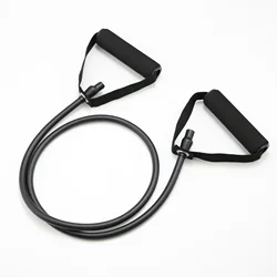 Enhanced Resistance Yoga Pull Rope with Handles for Home Gym Workouts & Muscle Training (30LBS Black)
