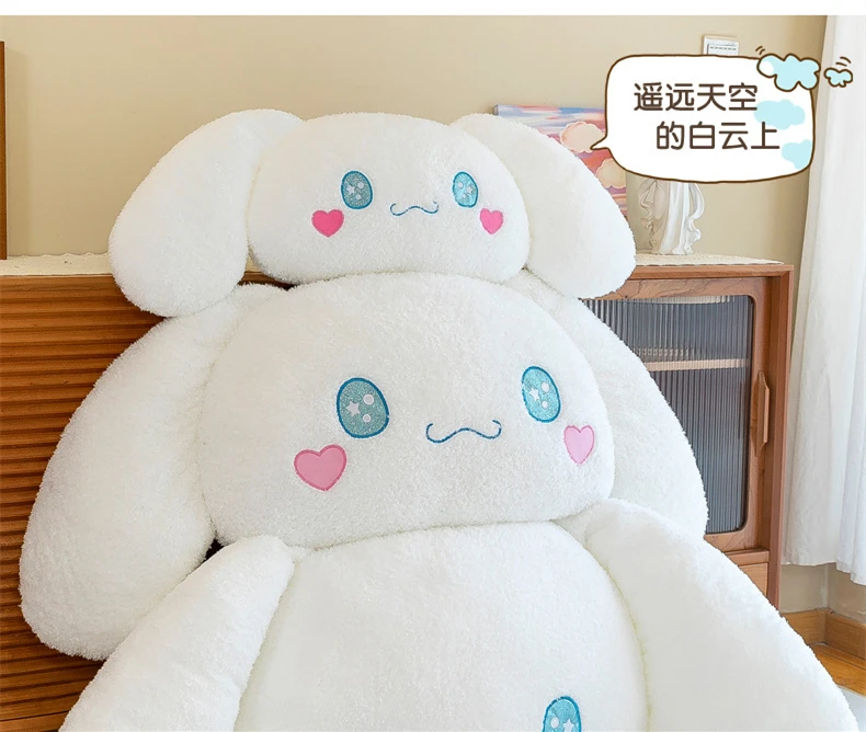 Sanrio Plush Large Size Cinnamoroll Cushion Kawaii Sleeping Plushies Soft Stuffed Pillow Home Decor Girl Gift