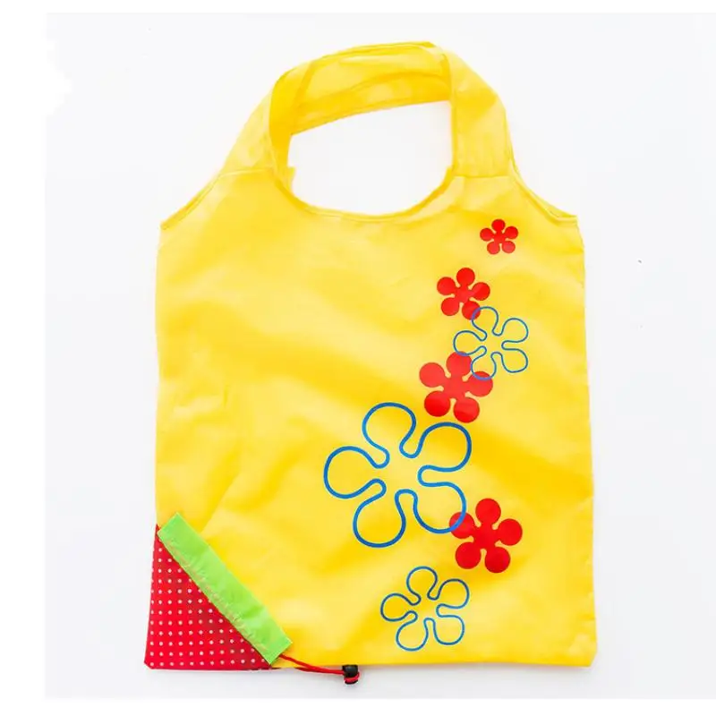 Eco-Friendly Foldable Strawberry Print Reusable Shopping Tote Bag