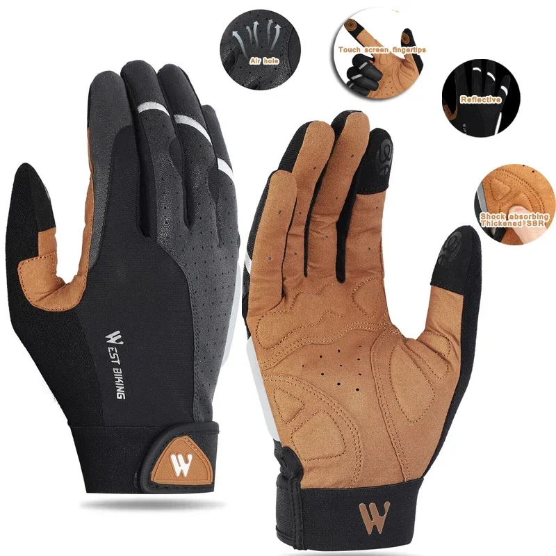 

Riding Gloves Full Finger Touch Screen Anti-skid Motorcycle Bike Gloves Washable Winter Outdoor Warm Sports Gloves