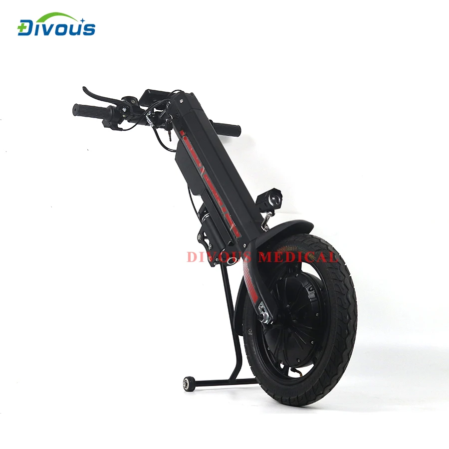 16 Inch 800W Lithium Battery Detachable Electric Handbike Sport Wheelchair Trailer Q2A Hand Cycle For Handicapped 2