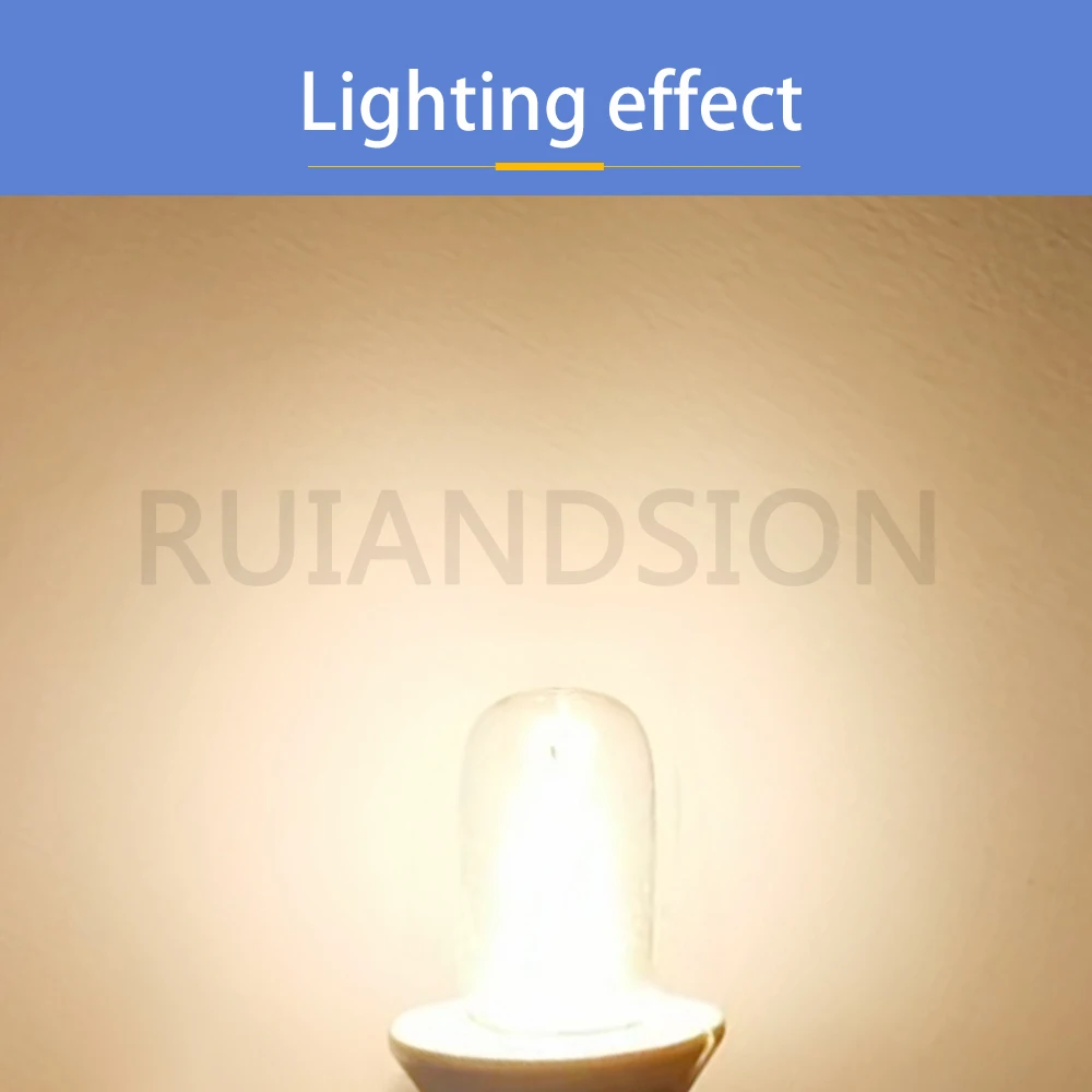 Ruiandsion E17 LED Bulb AC 110V-130V Warm White 2835 13SMD LED Clear Bulb for Refrigerator Freezer Ceiling Home Lighting Lamp 2W