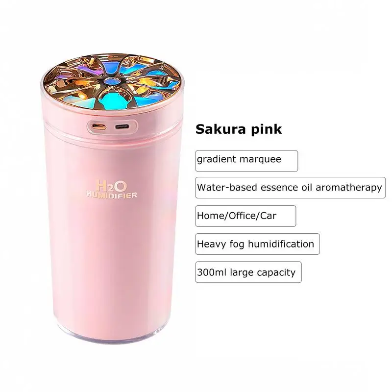 Wireless Car Humidifier Portable 300ML Car Fragrance Humidifier Diffuser Travel Mini