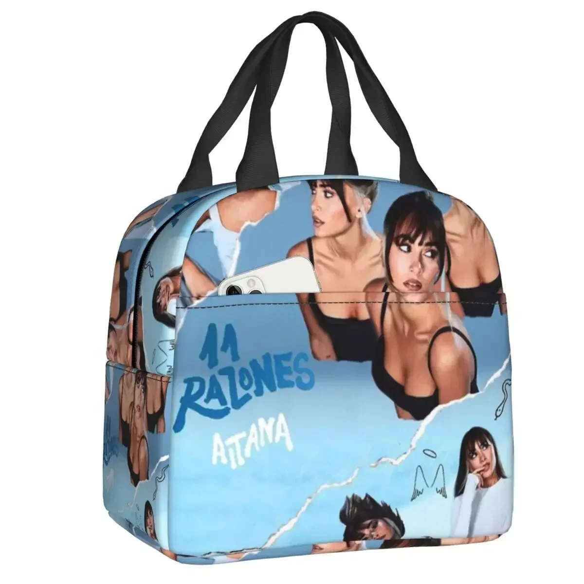 

2024 New Aitana Albums Blue Insulated Lunch Bag Leakproof Spanish Music Cooler Thermal Bento Box Office Picnic Travel