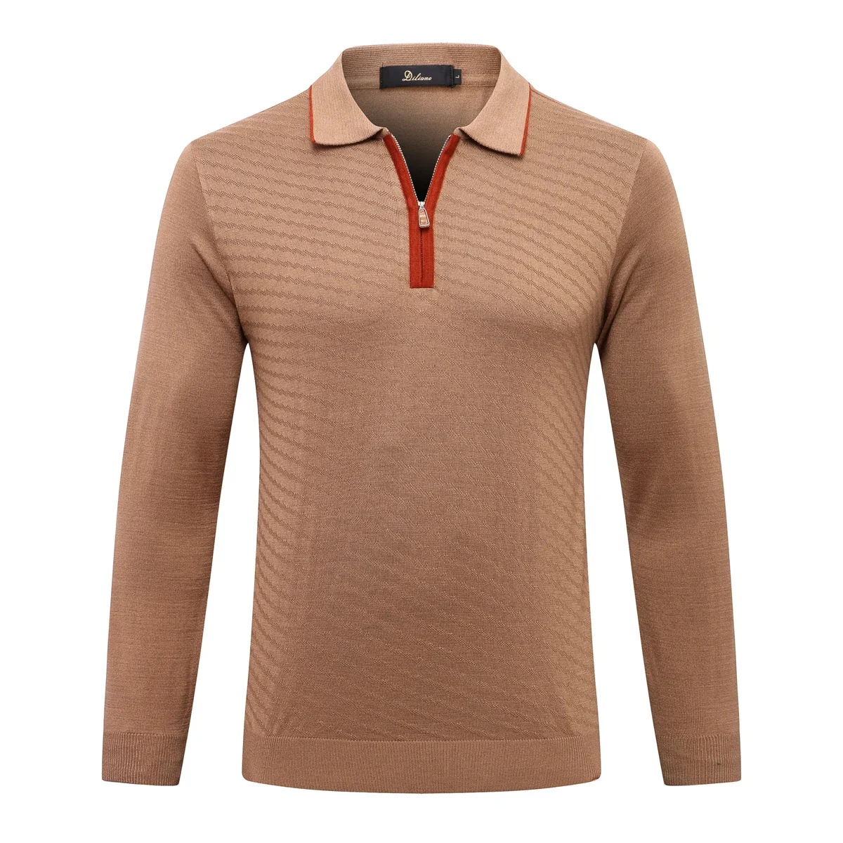 OECHSLI Sweater Wool 2025 New Men's Long sleeved is Soft fashion stripe color matching comfortable Suitable for gentleman M-5XL 4