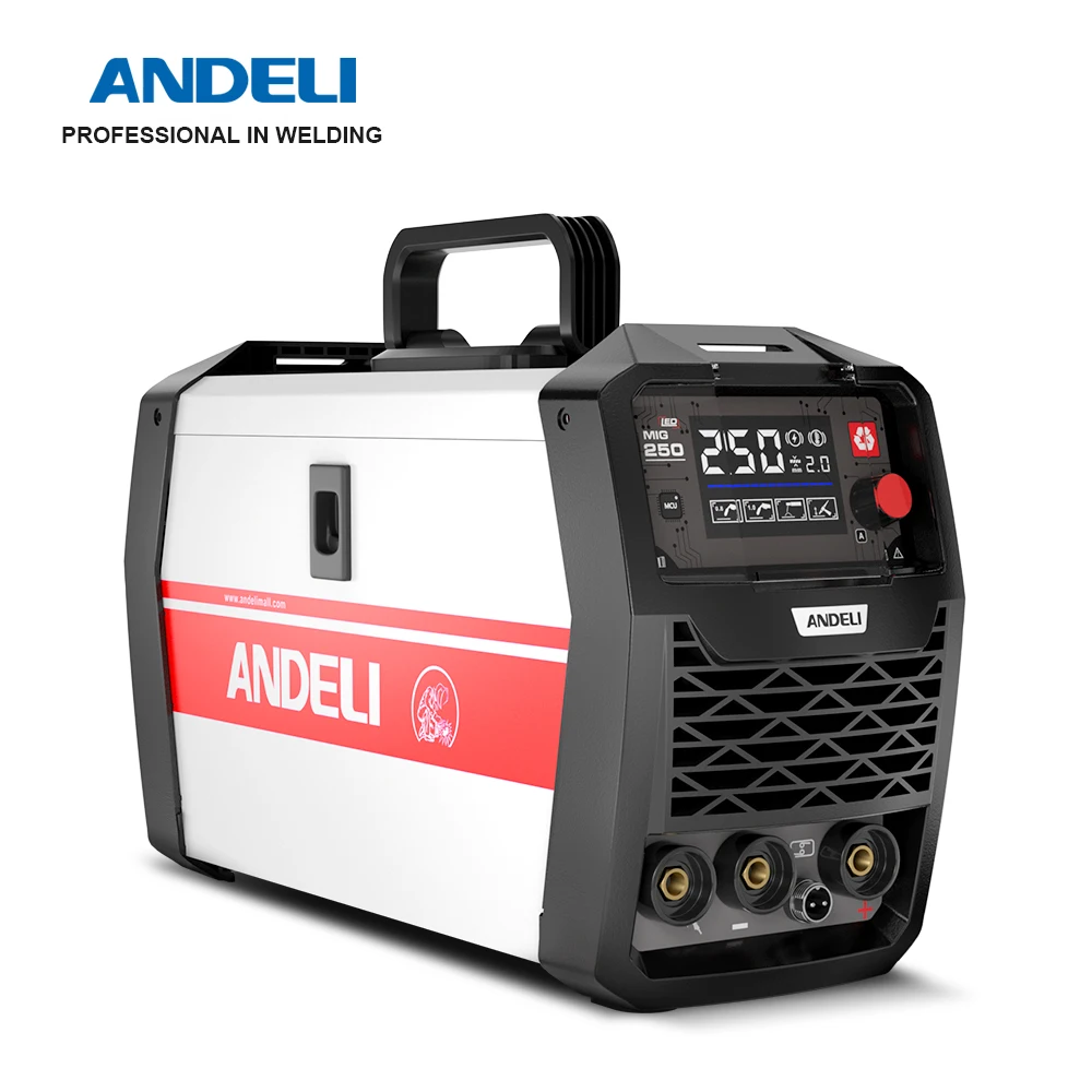 ANDELI 3 in 1 MIG Welding Machine MIG/LIFT TIG/Stick IGBT Inverter Semi-Automatic Welding Machine Gasless MIG Welders for Home