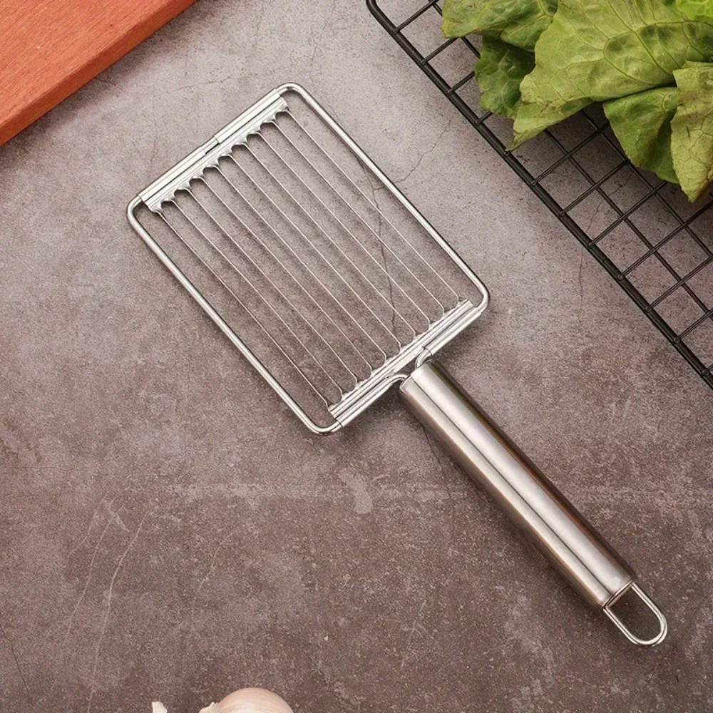 1PC Creative Tomato Potato Slicer Stainless Steel Ham Cutter Manual Food Processors Fruit Kiwi Tools Novel Kitchen Accessories