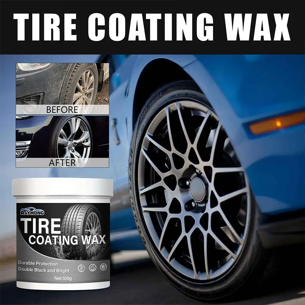 Car Tire Wax Tire Polishing Paste Tire Wax 100g Car Tire Brightener For Car