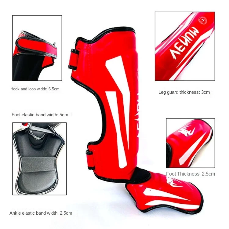 Thai Boxing Sanda Leg Guards  Path Protection Free Fighting Taek wondo Knee Guard Body Guard Foot Back Adult Children Boxing