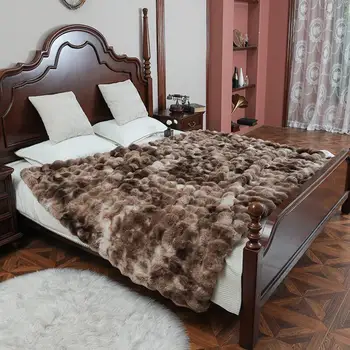 Lightweight Plush Blanket Cozy Bubble Plush Throw Blanket for Office Home Travel Soft Warm Winter Blanket with Heat Retention 1