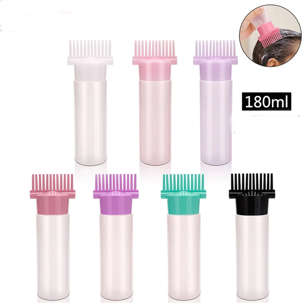Description Picture 6 of itemBottle For Hair Dye Shampoo Refillable Plastic Applicator Comb Dispensing Salon Oil Hair Coloring Hairdress Styling Tool