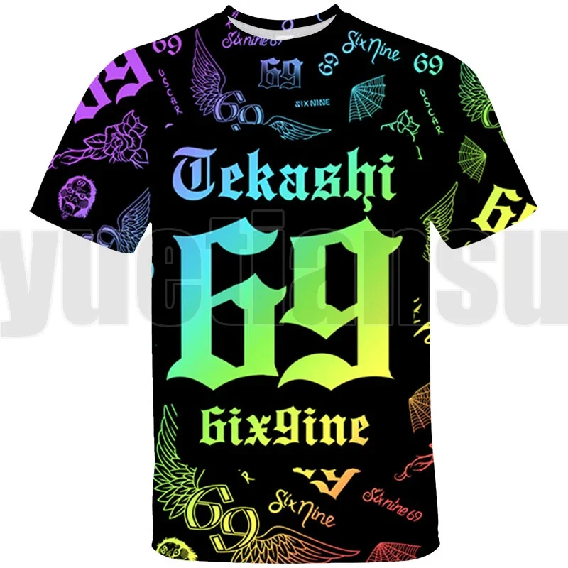 3D Anime Tekashi 69 Children Tops Tee Summer Cartoon 6ix9ine T