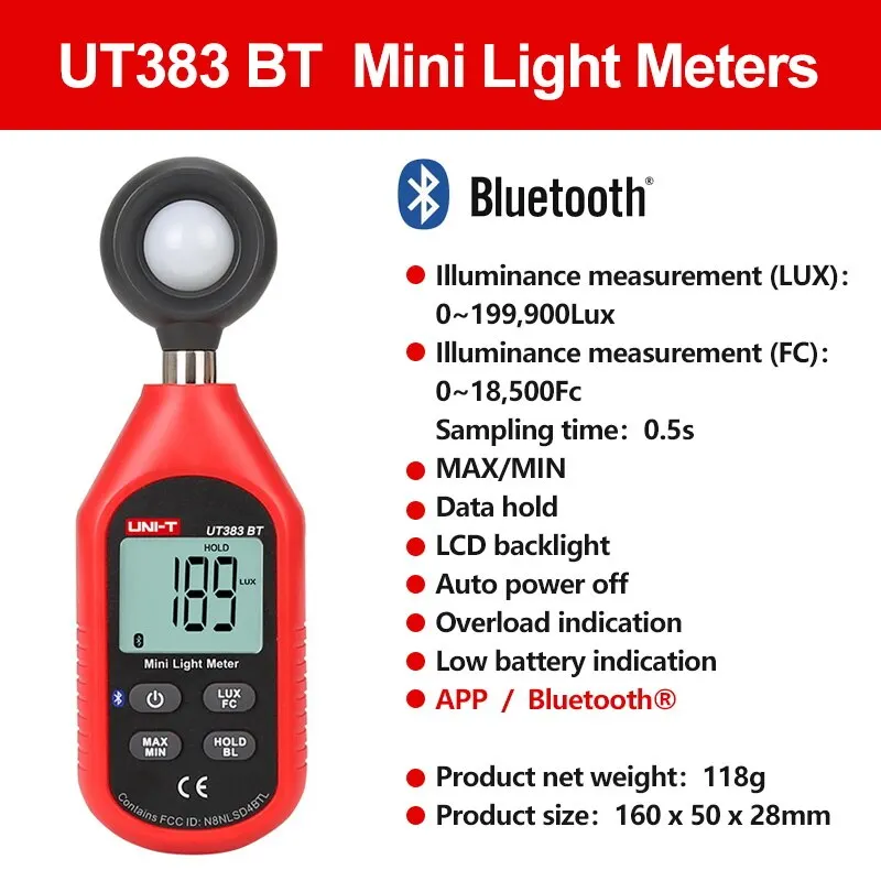 Mini Luminómetro Con Bluetooth Ut383bt Uni-t | Cuotas Sin Interés - Foto 5