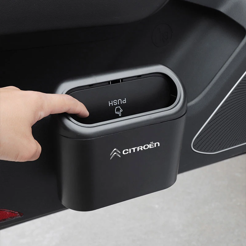 Hanging Car Trash Can Multifunctional Auto Storage Box Accessories For Citroen C1 C2 C3 C4 C5 C6 C8 C4L DS3 DS4 DS5LS DS6 Goods car trash can