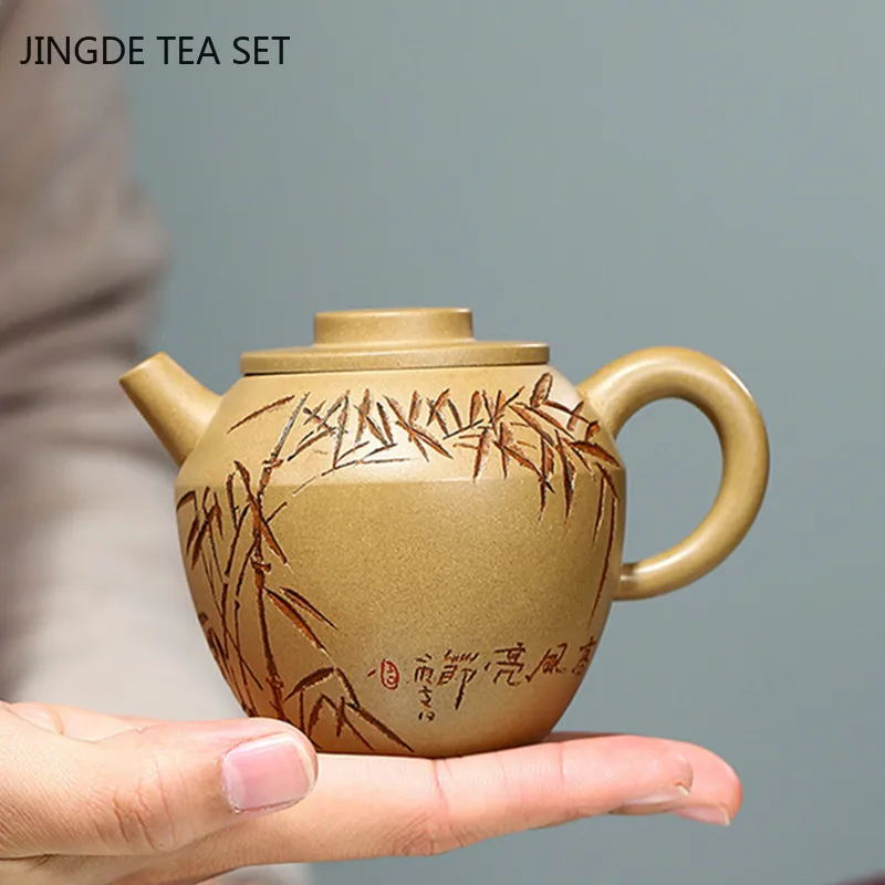 

Yixing tea pots Handmade Purple Clay Teapot beauty kettle Raw ore Boutique Teaware Tie Guanyin Chinese Tea Ceremony Gift 170ml