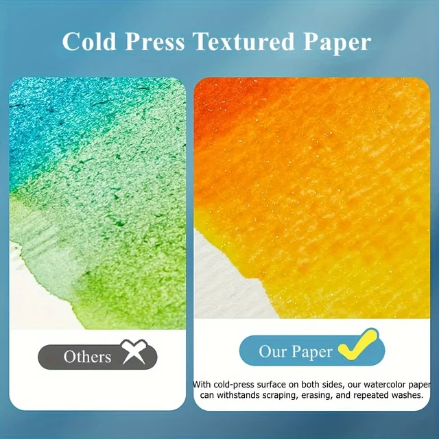 25 sheets, 300g watercolor paper, suitable for professional painting, thick paper for watercolor, drawing, origami and art schoo 5