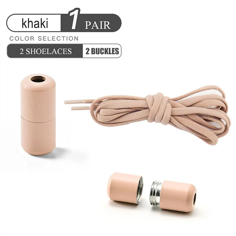 Elastic No-Tie Metal Lock Shoelaces