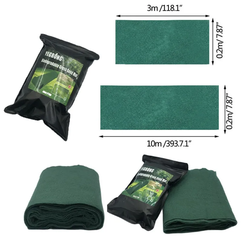Biodegradable Plant Seeds Grass Seed Growth Mat Garden Greenhouse Vegetable Planting Fertilizer Mat Moisturizing Germination Pad artificial grass mats