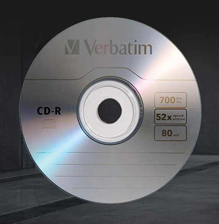 Disco cd Prateado em Branco Disco Rígido Cdr 80min 700mb 52x 50pack - Imagem 2
