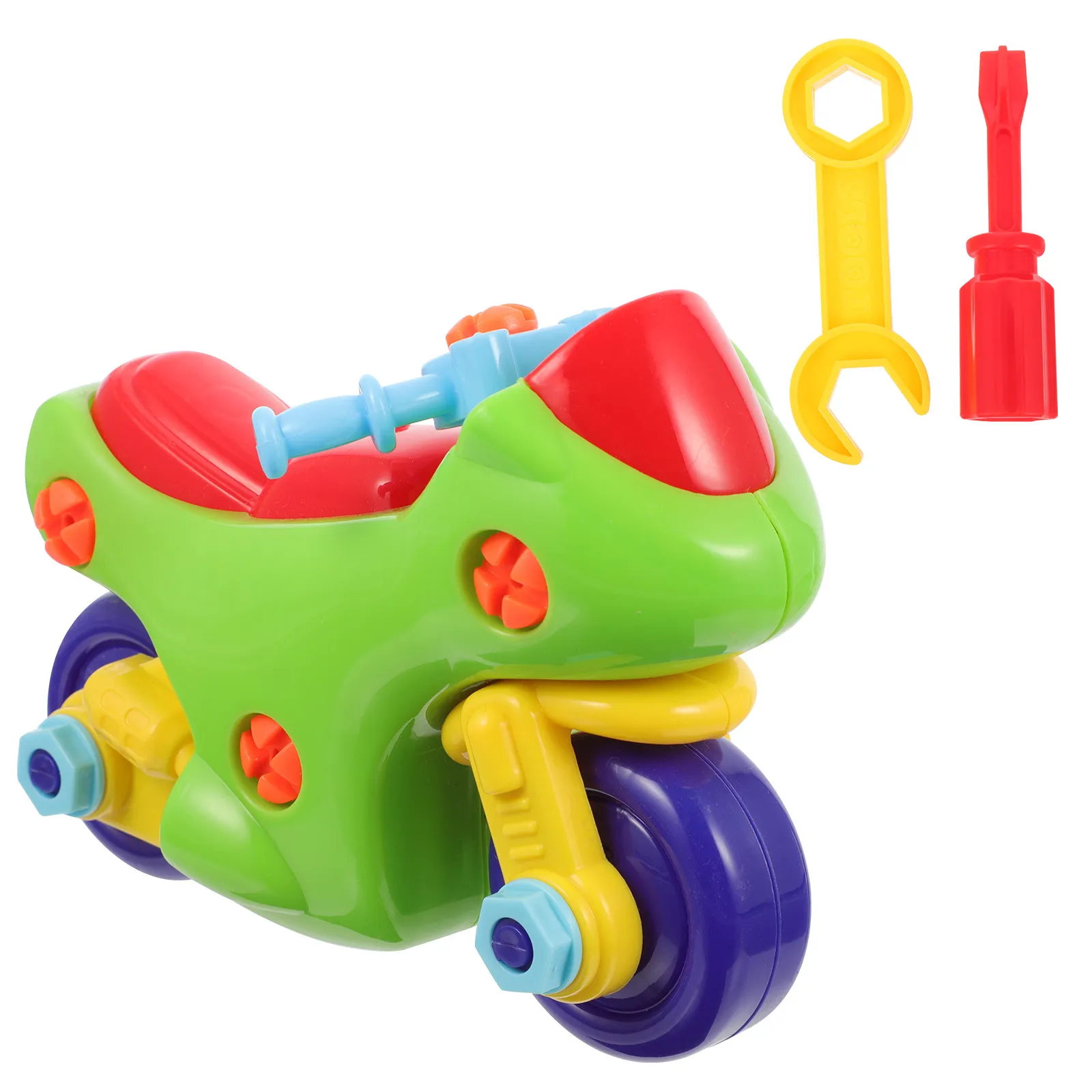 1세트 플라스틱 분리형 오토바이 자동차 어린이 조기 교육 조립식 푸시 포워드 ..