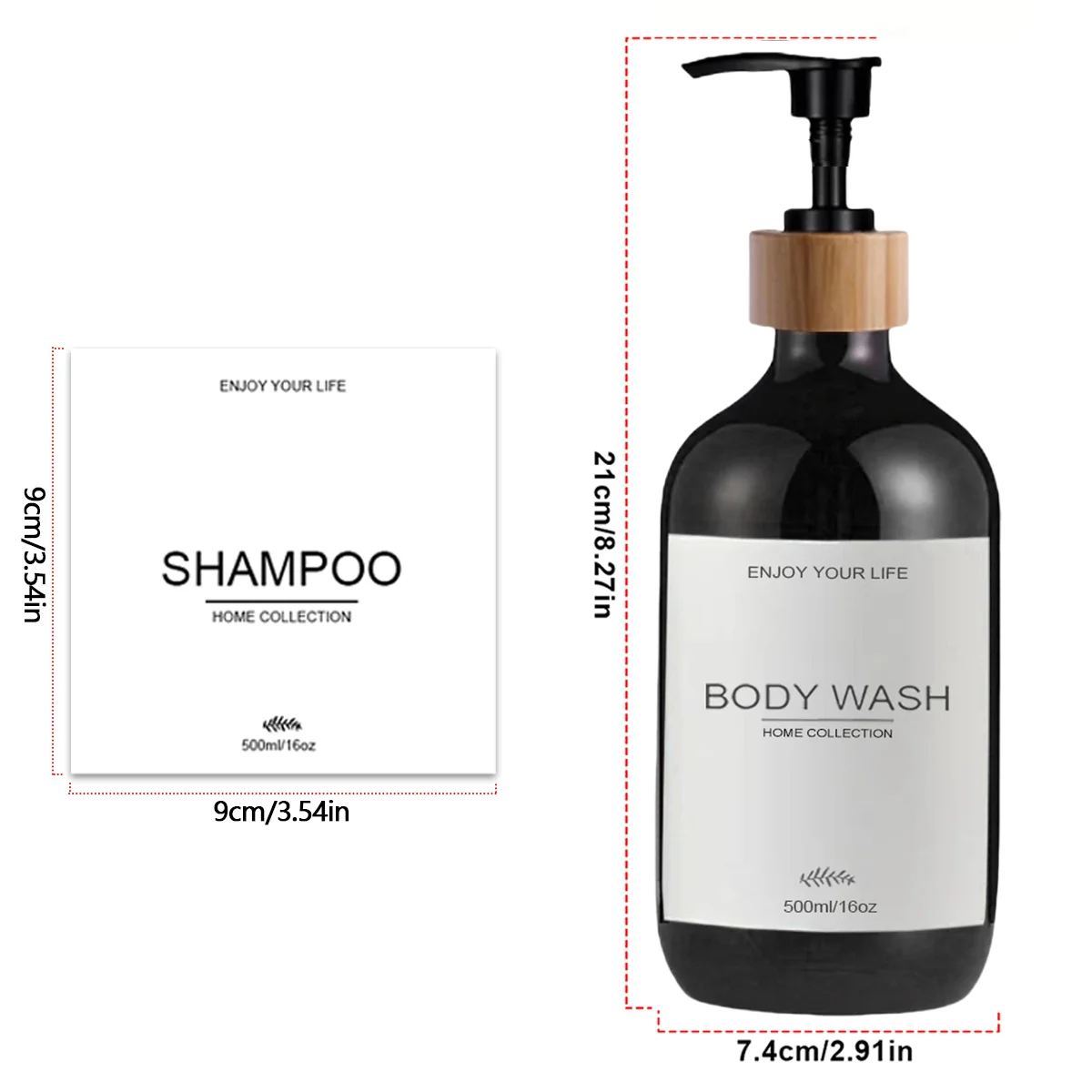 Kitchen Sink Decoration Dishes Soap Bottle with Waterproof Labels Countertop Hand Dish Dispenser Empty Refillable Pump Bottle 5