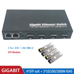 High - Speed Fiber Optical Ethernet Media Converter Switch with Multi - Port Connectivity (20KM LC EU power)