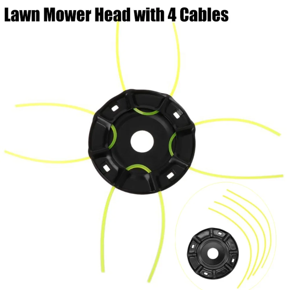 Grass Trimmer Head Steel Lawn Mower Head Free 4 Lines Replacement Gasoline/Lithium Grass Trimmer Head Removal Of Garden Weed Brushcutter Part aluminum trimmer head