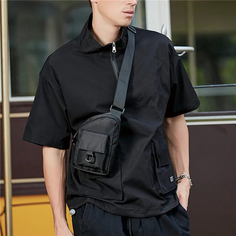 

Brand Mens Shoulder Bag Fashion Men Chest Bag Sling Crossbody Bag For Male Phone Pouch Casual Small Handbag Travel Banana Bags