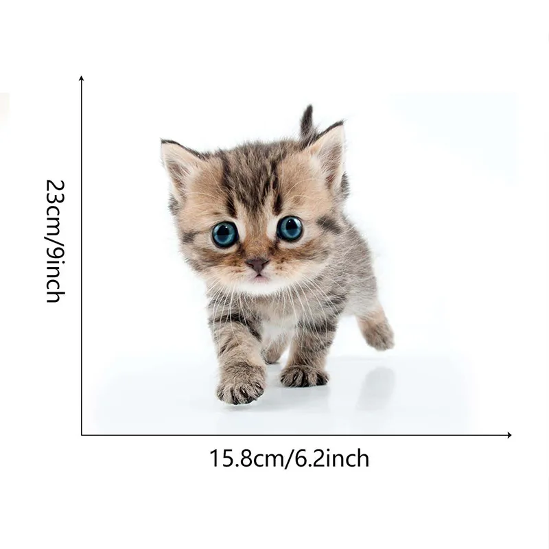 Cute Real Cat Dog Photo Visual 3D Toilet Lid Sticker Waterproof PVC Animal Decoration for Toilet Cover Restroom Bathroom Decor vinyl stickers toilet stickers toilet wall stickers toilet seat stickers