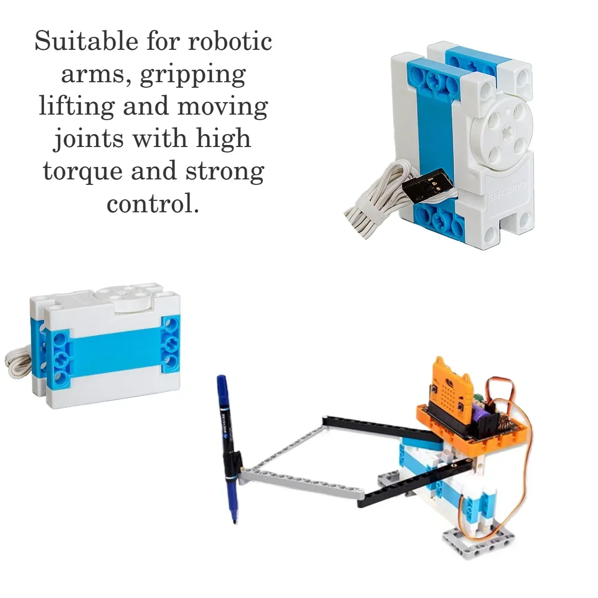 Détail des engrenages métalliques du servomoteur haute précision, garantissant durabilité et performances pour la robotique.