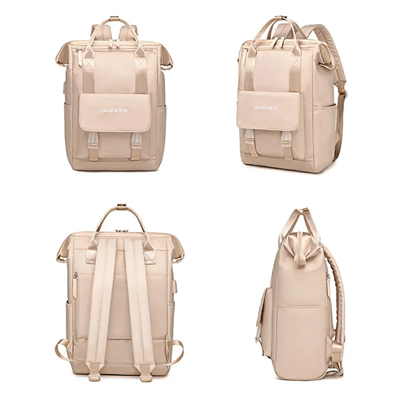 Women backpack Nylon waterproof casual Shockproof 15.6 inch Laptop Backpack Mommy backpack 3