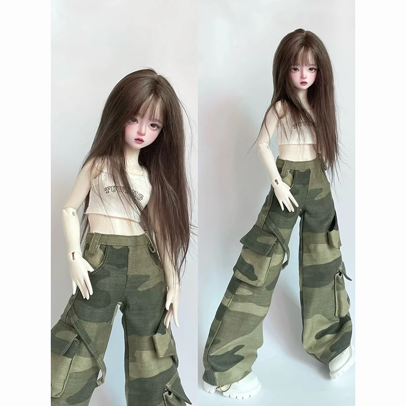 New (1/4 BJD Doll Clothes) Camisole and Long Jeans Vest Tank
