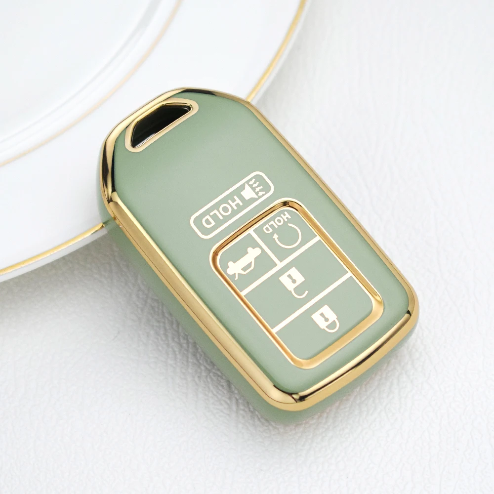 TPU Car Remote Key Case For Honda CRV CR-V Fit Civic Accord HR-V HRV City Odyssey XR-V Key Cover Holder Protector Key Chain Set 5