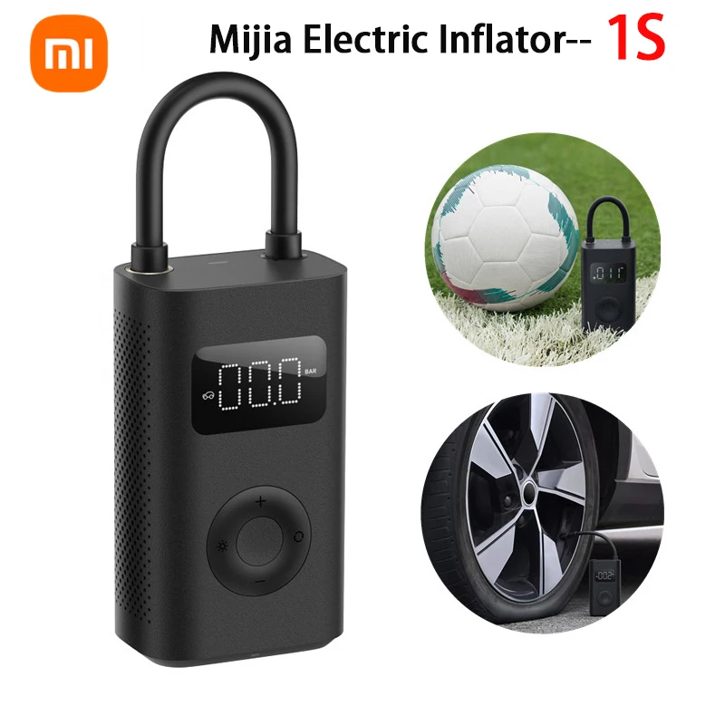

Xiaomi Mijia Inflator1S Portable Mini LED Smart Digital Tire Pressure Sensor Electric Pump For Bicycle Motorcycle Car Soccer