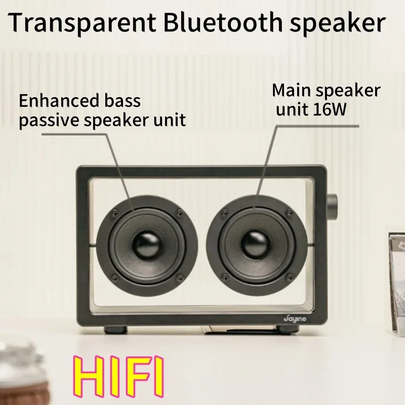 

Music Player High Power Audience Bluetooth Speaker Bass Wireless Transparent Desktop HIFI Waterproof IPX5 Bluetooth Sound System