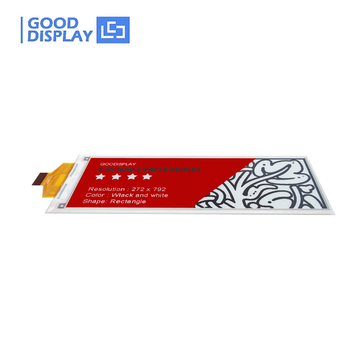 Display com Placa Adaptadora Epaper Color Eink Epd Hat Gdey0579z93 579 - Imagem 3