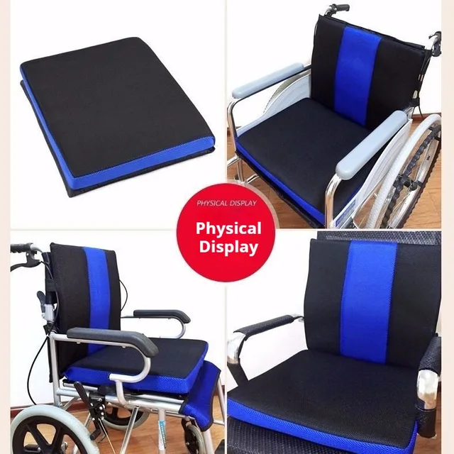 Polymères de siège de fauteuil roulant respirant, oreiller de posture de patient d'aîné, dossier de coussin, degré de glissement, universel 4