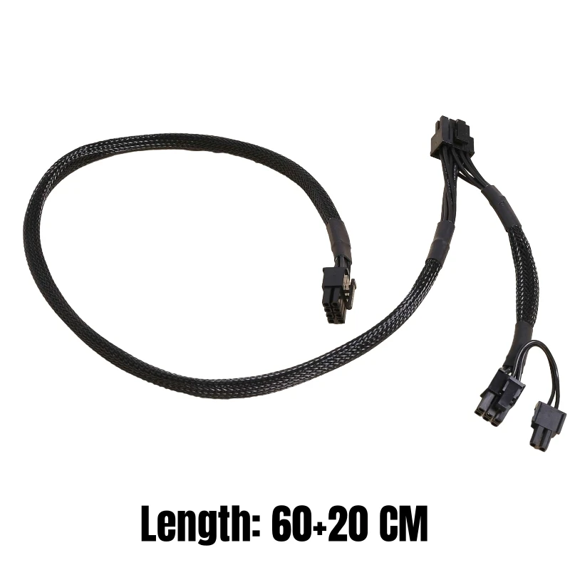 PSU 8Pin to PCIe 2x 8Pin 6+2Pin GPU Power Cable Sleeved for Gigabyte GP-UD750GM, GP-UD850GM, GP-UD1000GM Gold Modular Power Unit
