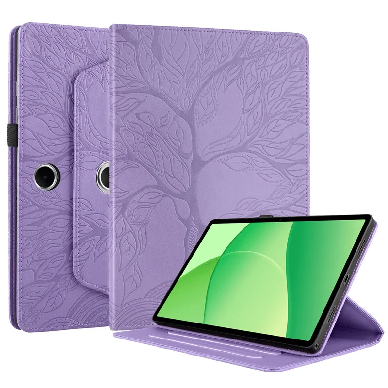 Embossed 360° Rotating PU Leather Stand Tablet Case Cover