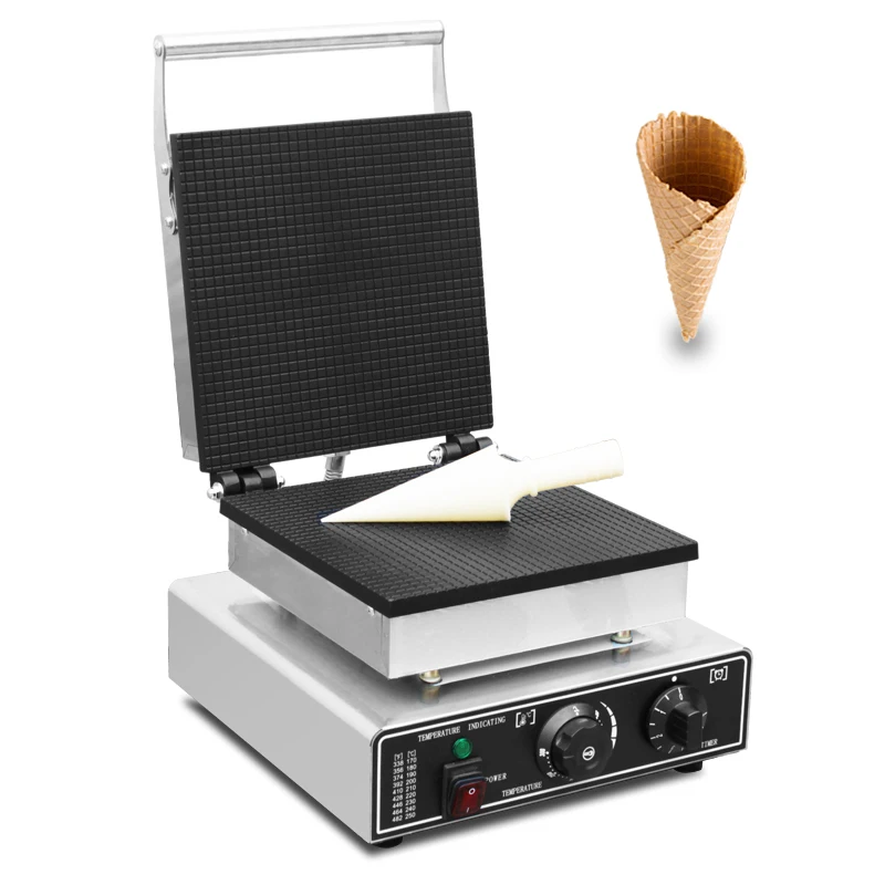 Commerciale Dolce Snack Gelato Waffle Cono Forma Quadrata Maker Antiaderente Waffle Ciotole Maker Waffle Iron Cone Machine