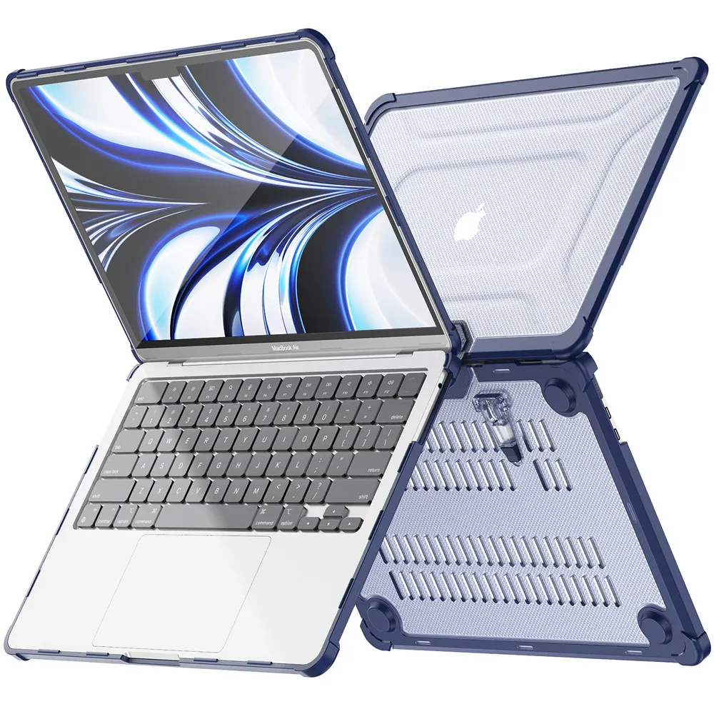 Concha Protetora para Macbook Air 13 Pro 13 m1 Chip m2 14 16 Estojo Protetor Choque Resistência Tampa do Laptop 13.6 15 2023 - Imagem 2