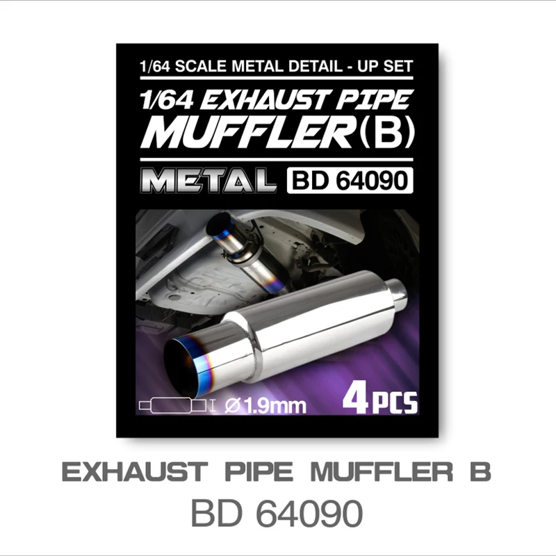 BNDS Neue 1/64 Metall Modifizierte Teile Kleine Auspuffrohr Schalldämpfer Racing Stil Pedal Set Für Modell Auto Racing Fahrzeug Spielzeug – Detail 14