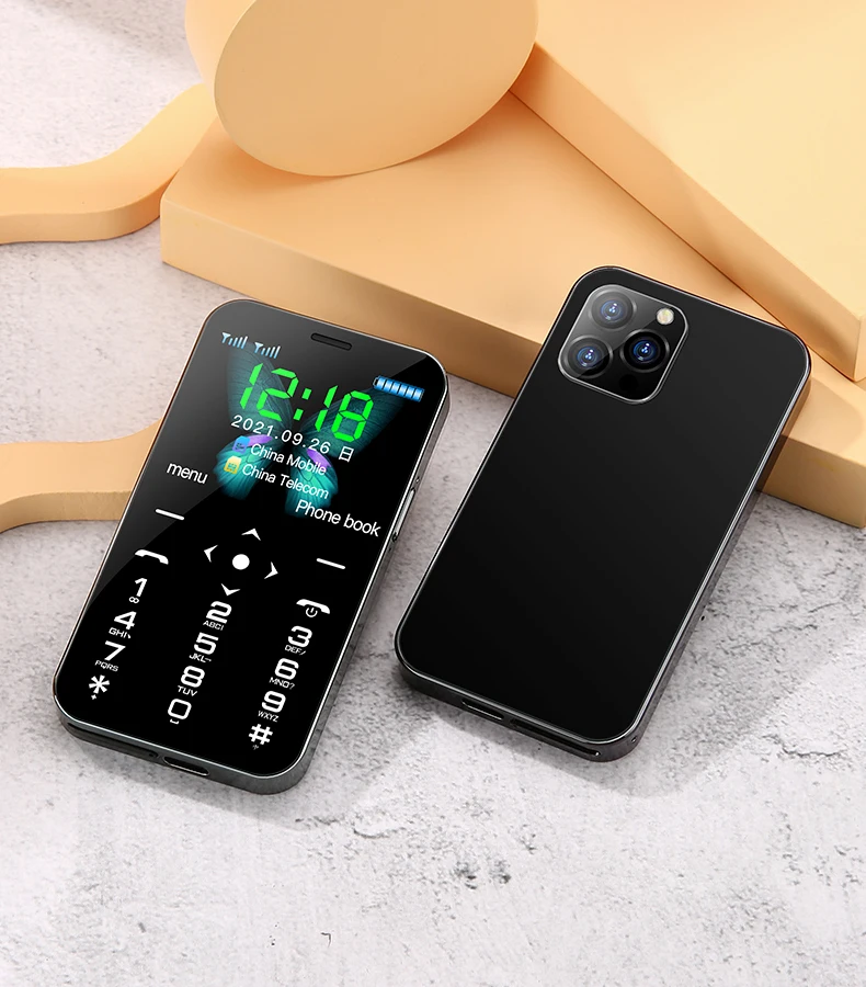 SOYES D13 4G LTE Mini Mobile Phone 1.77 Inch Touch Screen Keyboard Cellphone 900mAh Dual SIM Type-C SOS Small Celular Phone