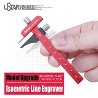 Aluminum Alloy Carving Ruler Isometric Line Engraver Parallel Line Carving Tool For Mecha Models 1