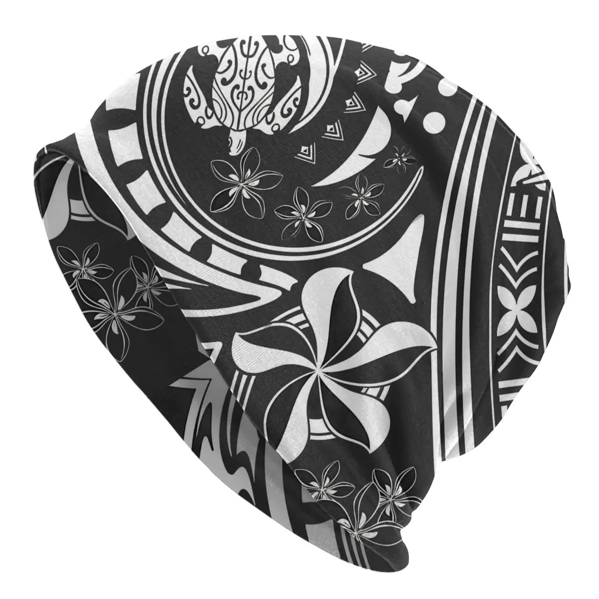 

Bonnet Hats Samoan Men Women's Hawaiian Polynesian Black Ink Tribal Threads Thin Cap Design Skullies Beanies Caps