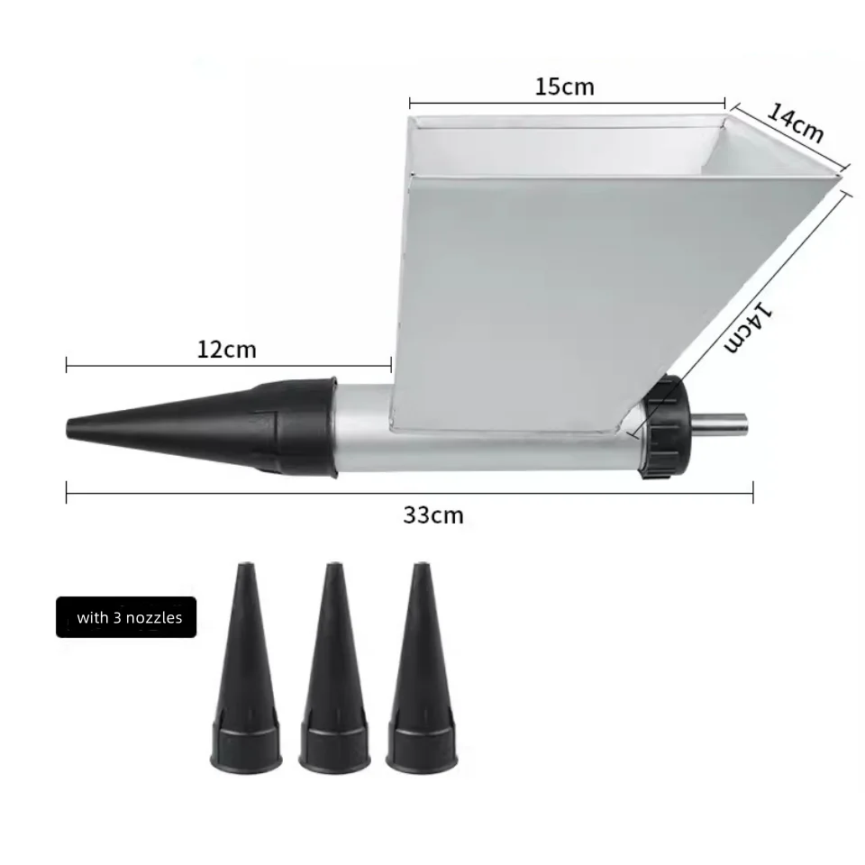 Auger Mortar Caulking Gun,All-Metal Portable Cement Caulking Gun Sprayer With Nozzles for Walls, Bricks, Floors 5