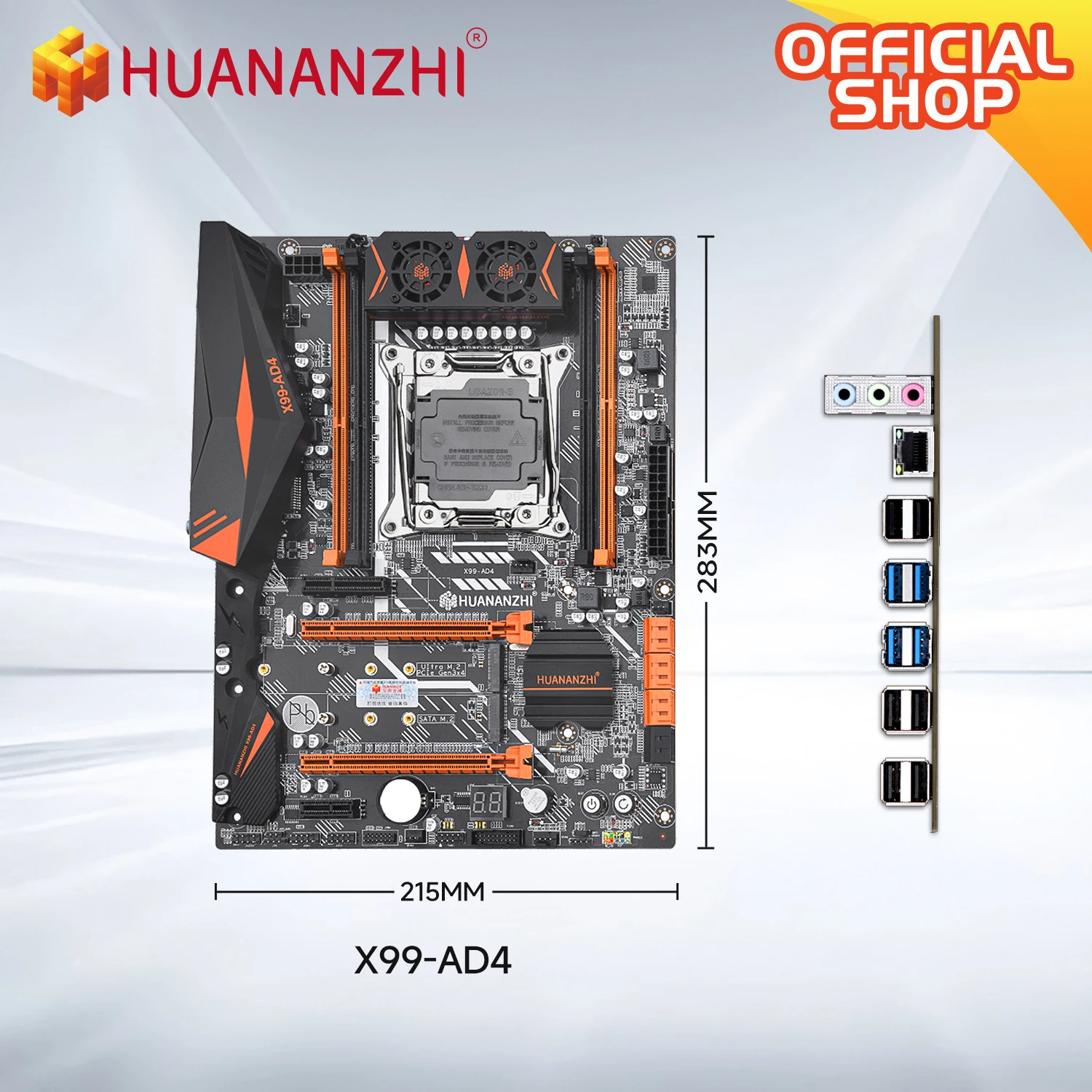 HUANANZHI X99 AD4 LGA 2011-3 XEON X99 메인보드는 인텔 E5 2640 2666 2670 2678 2696 V3 V4 DDR4 RECC NON-ECC NVME SATA를 지원합니다.
