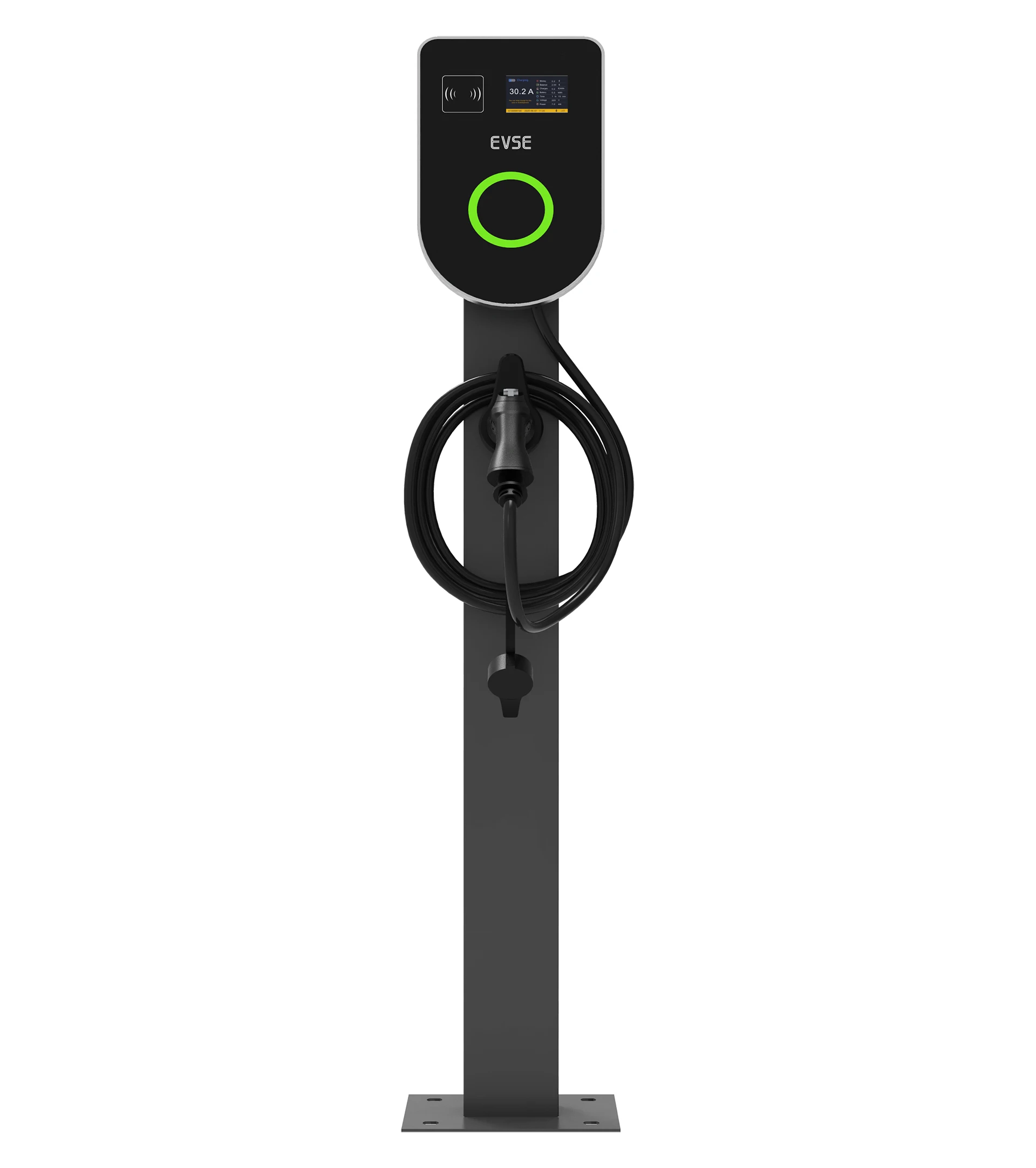 

multi voltage ocpp ev charger controller 32a level 2 120 - 240 40 amp ev fast wall car charger box